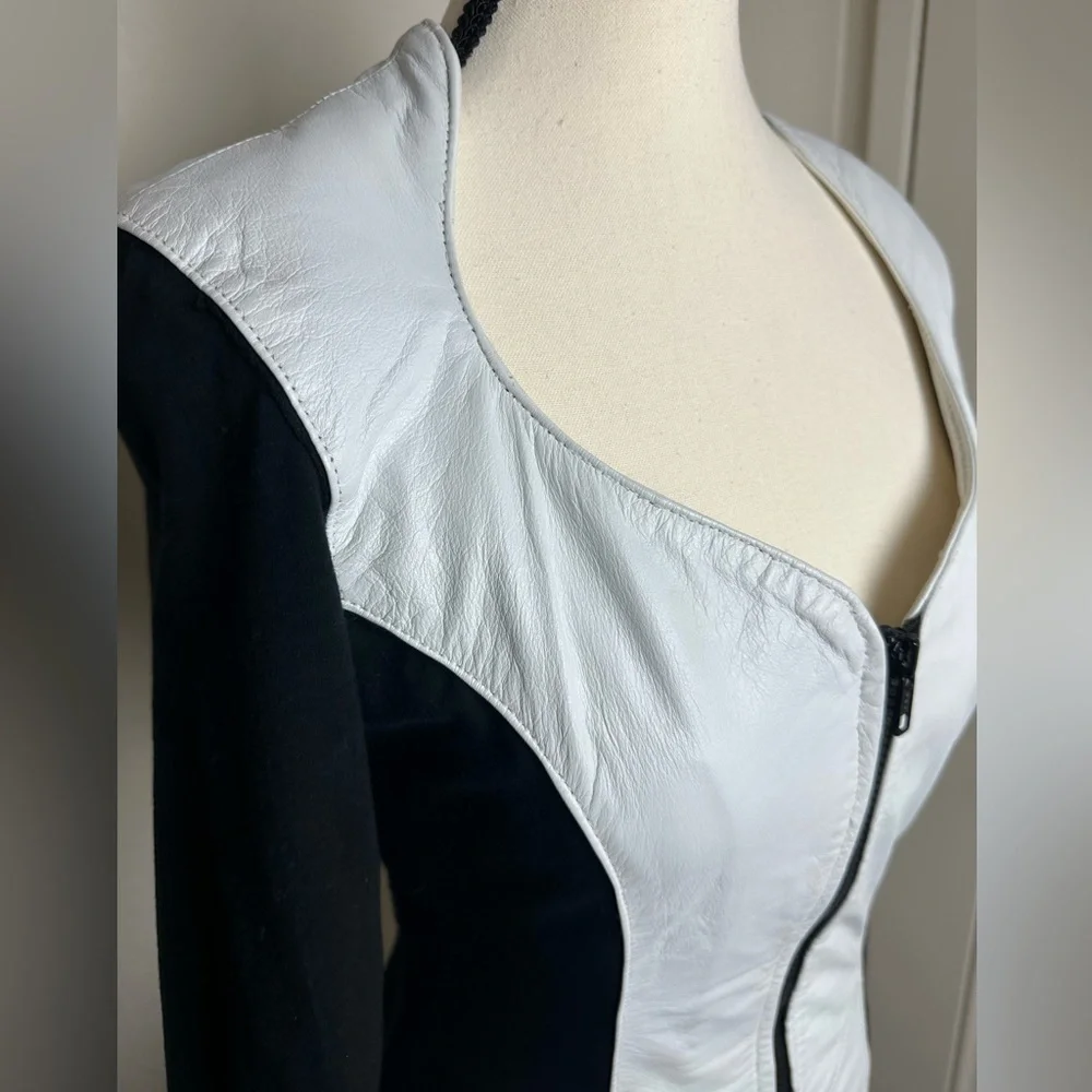 LEATHER BY WILSON Rare 1980s vintage dress size small - Picture 9 of 10